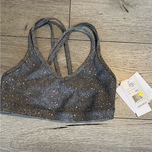 Beyond Yoga Gray Glitter Bra